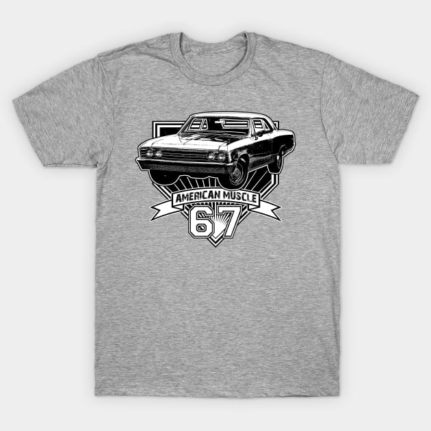 1967 American Muscle Car T-Shirt by CoolCarVideos